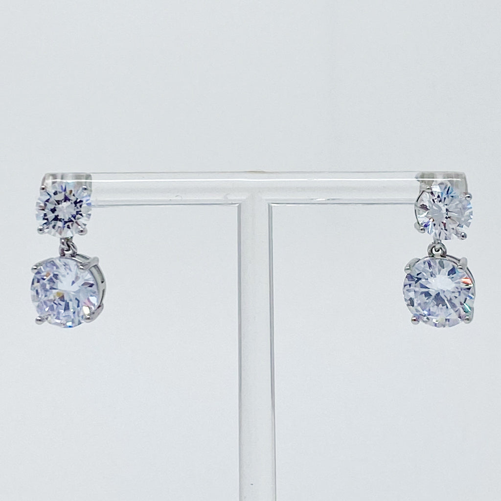 Boucles d'oreilles Double Diamant