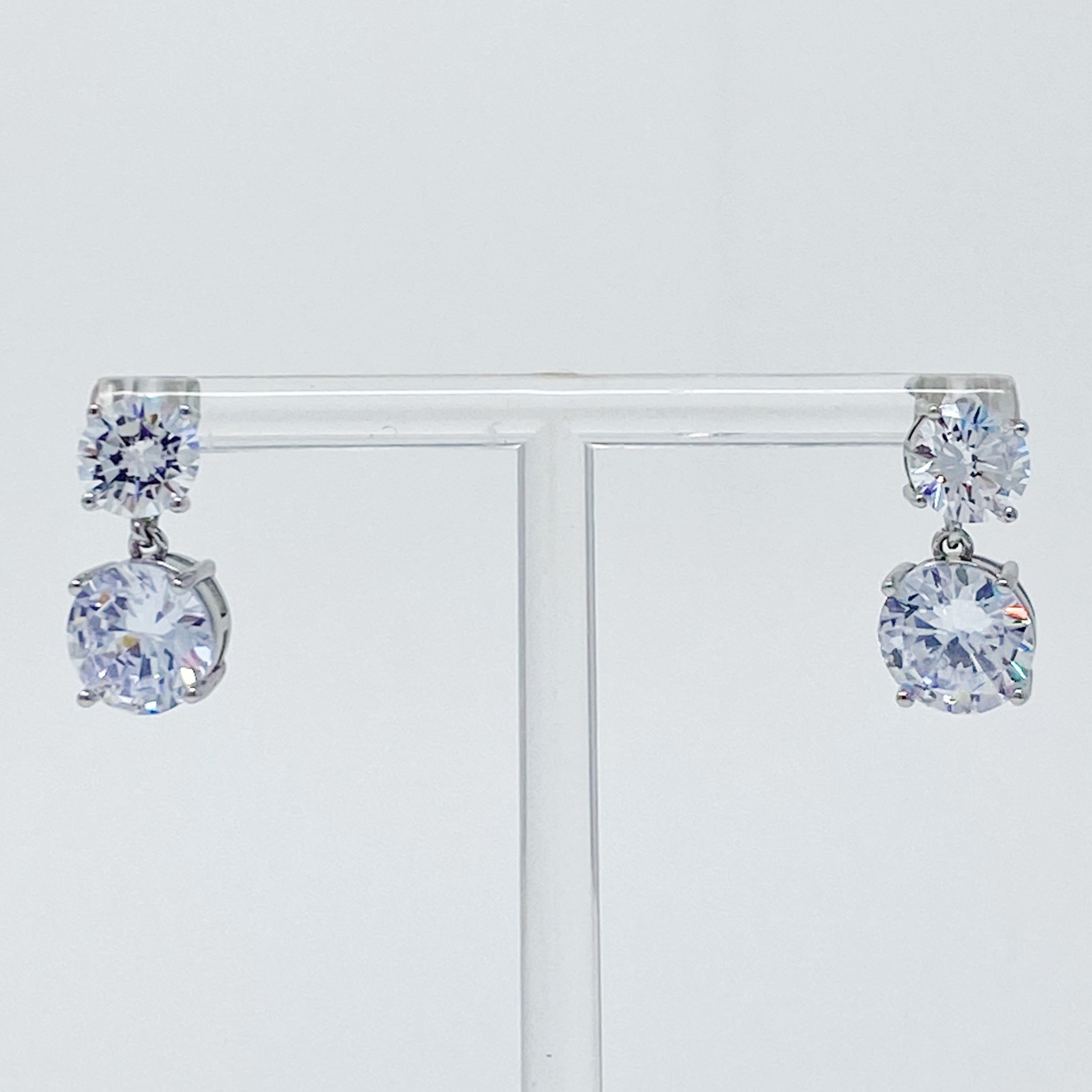 Boucles d'oreilles Double Diamant