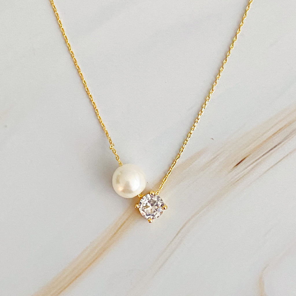 Collier Perle et Diamant