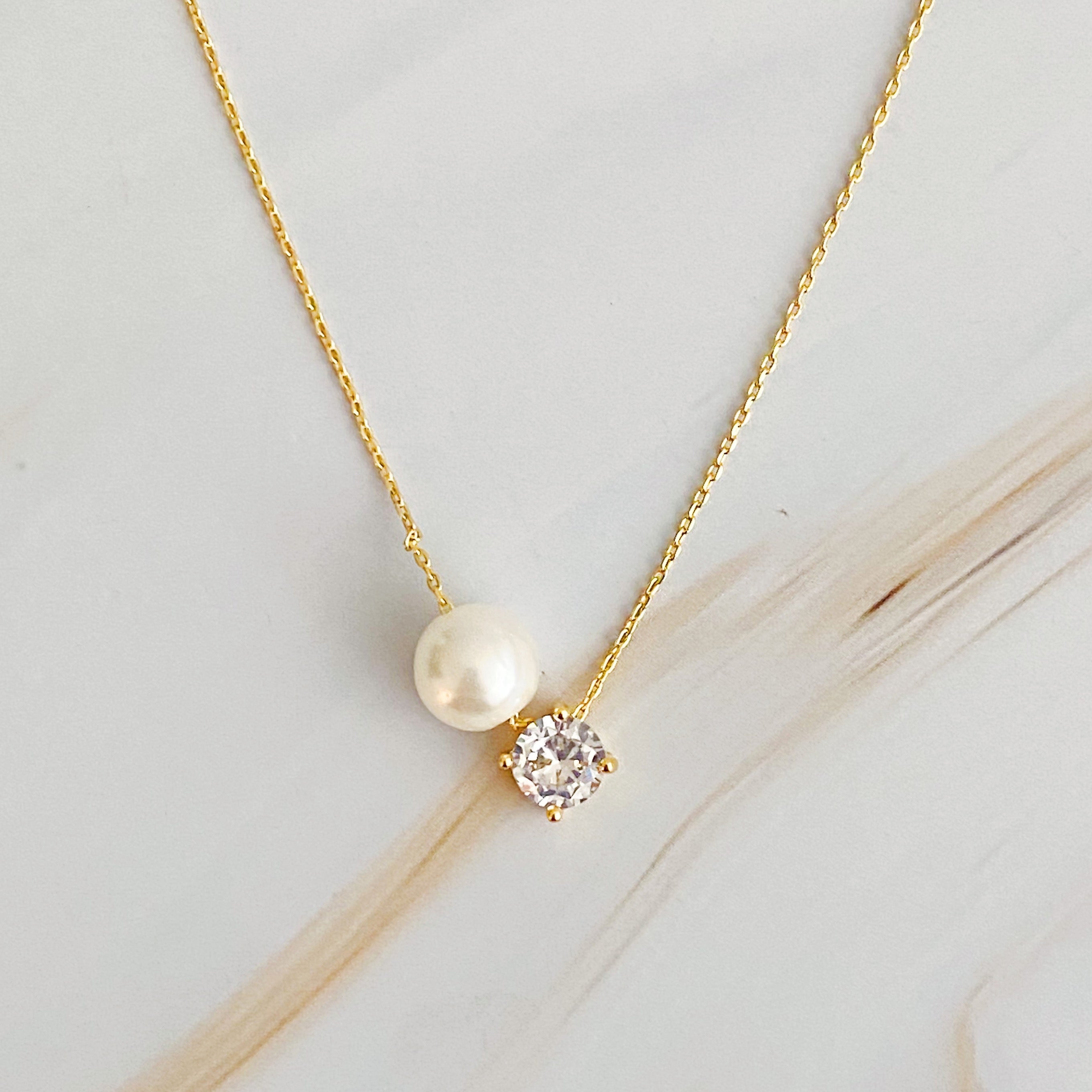 Collier Perle et Diamant