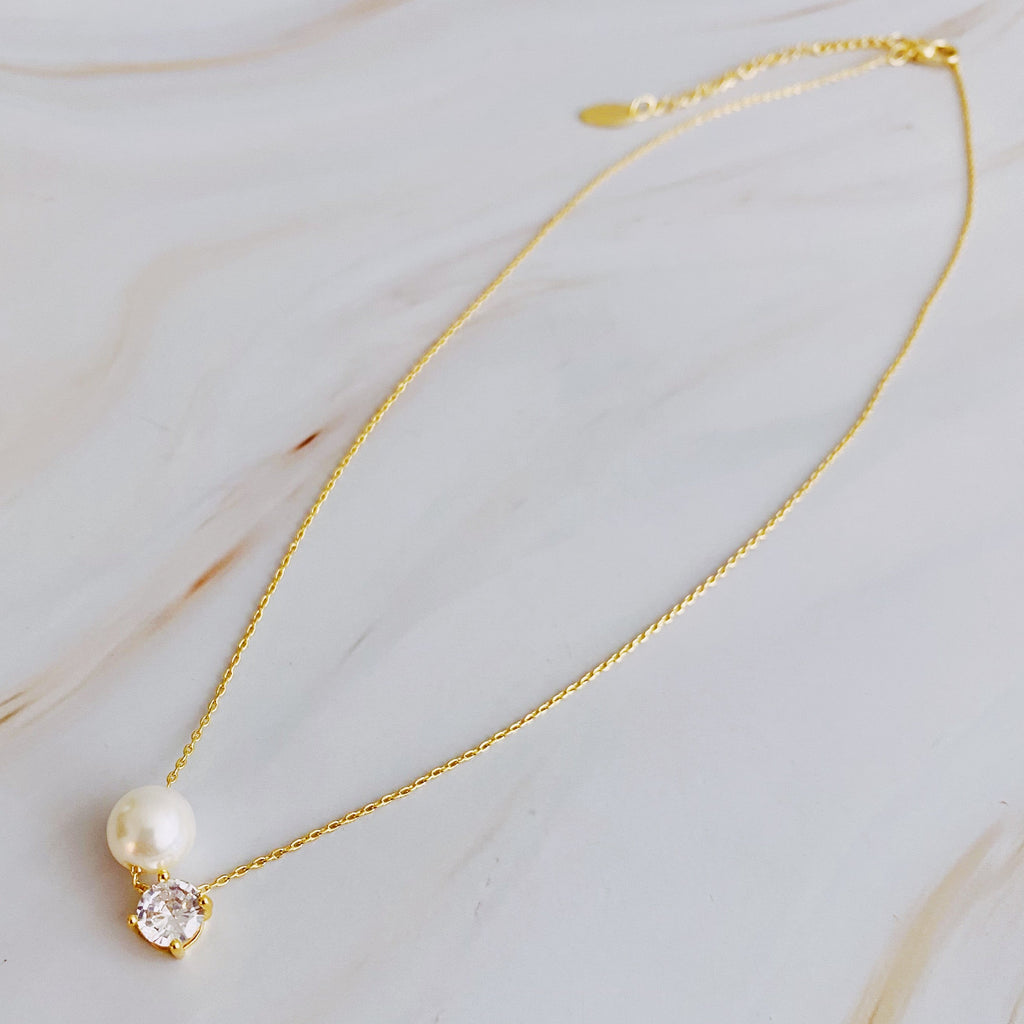 Collier Perle et Diamant