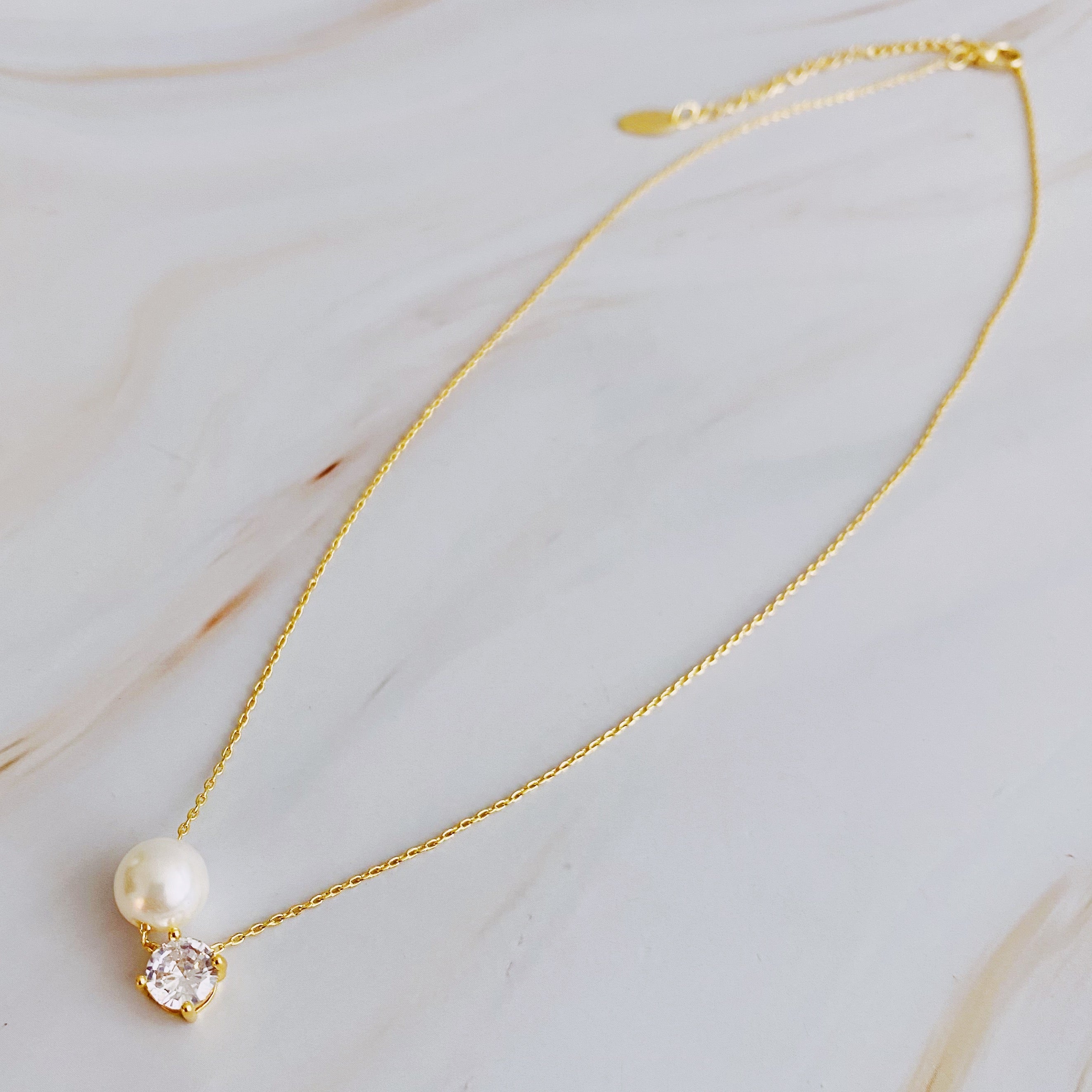 Collier Perle et Diamant
