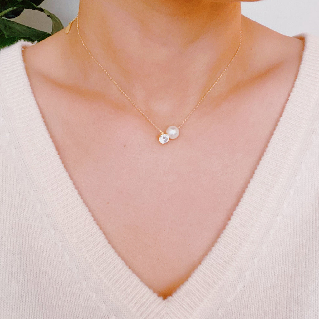 Collier Perle et Diamant