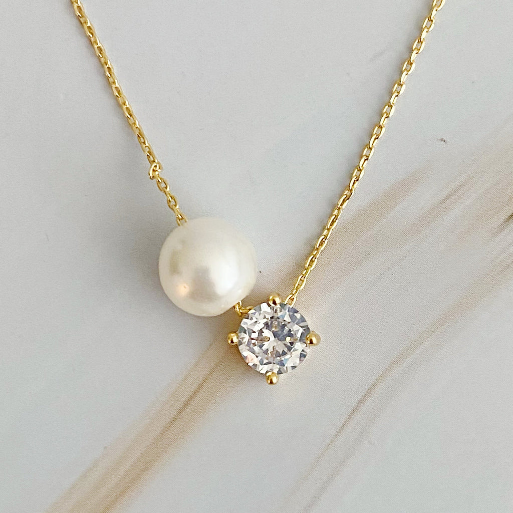 Collier Perle et Diamant