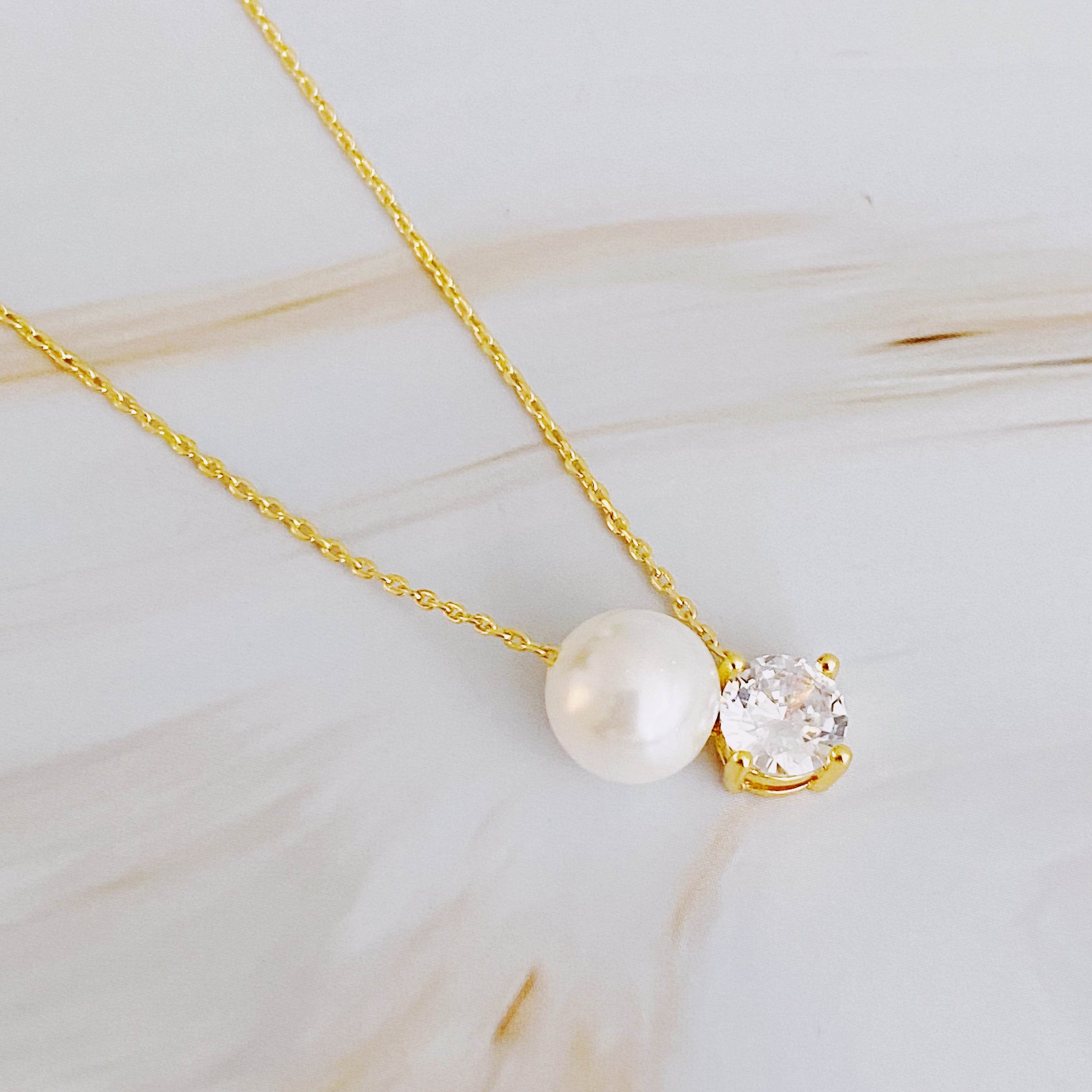 Collier Perle et Diamant