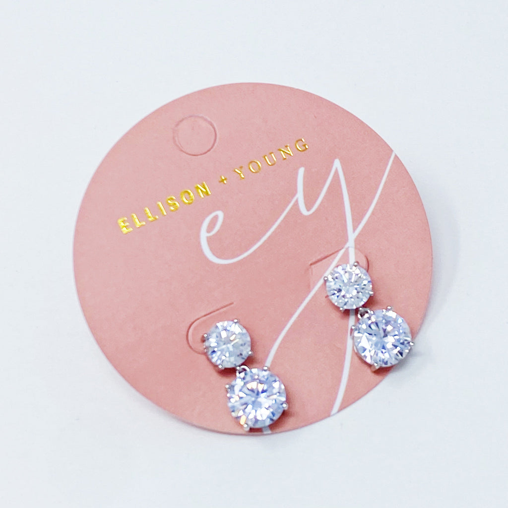 Boucles d'oreilles Double Diamant