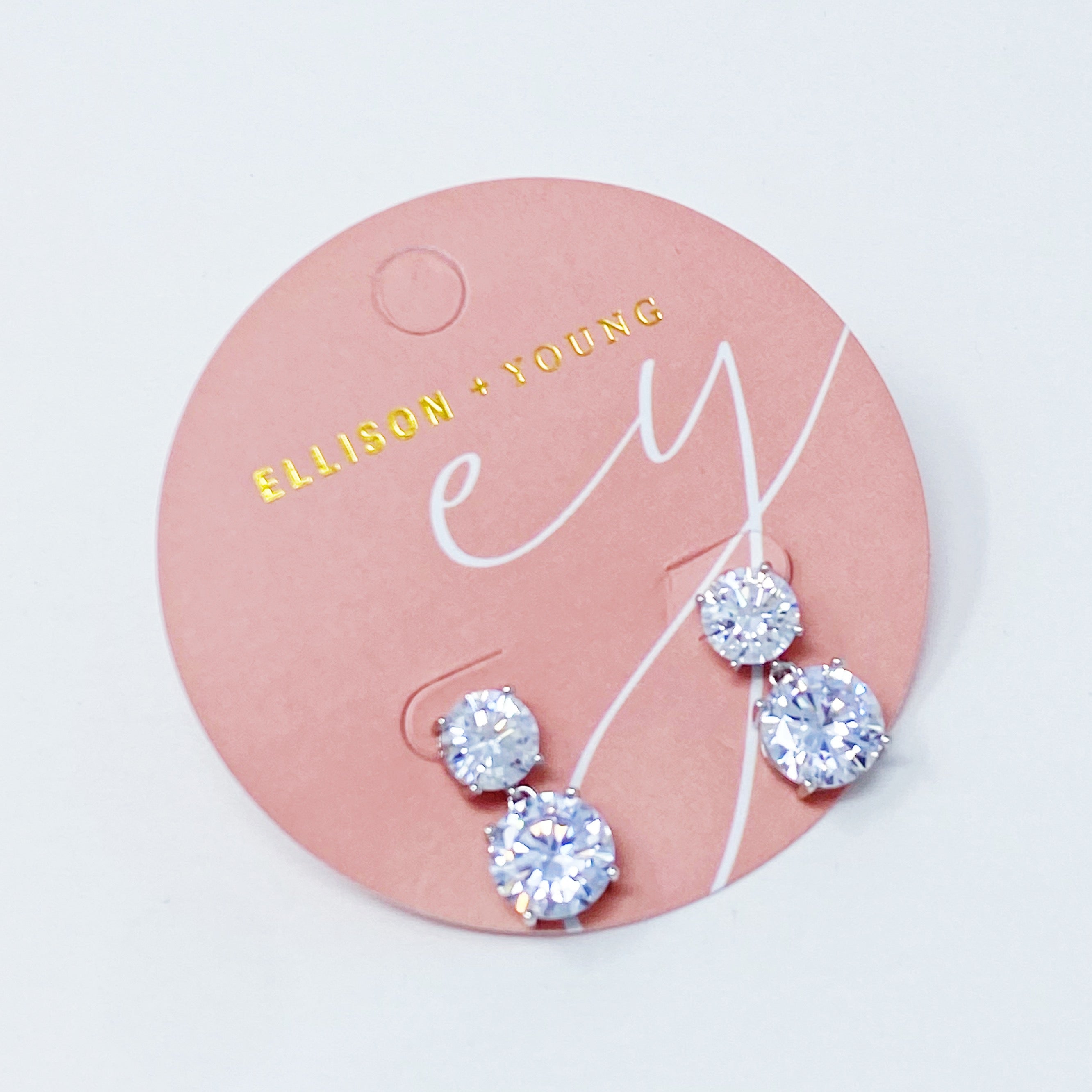 Boucles d'oreilles Double Diamant