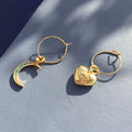 Boucles d'oreilles Lune Cristal