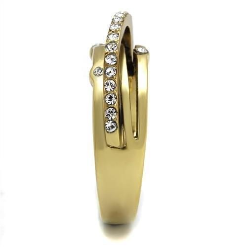 Bague Acier Inoxydable Plaqué Or