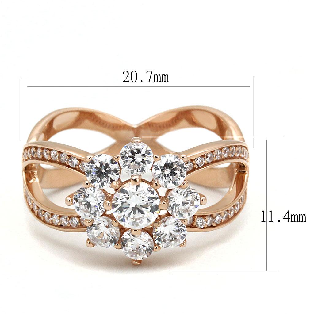 Bague Argent 925 Rose Gold avec CZ
