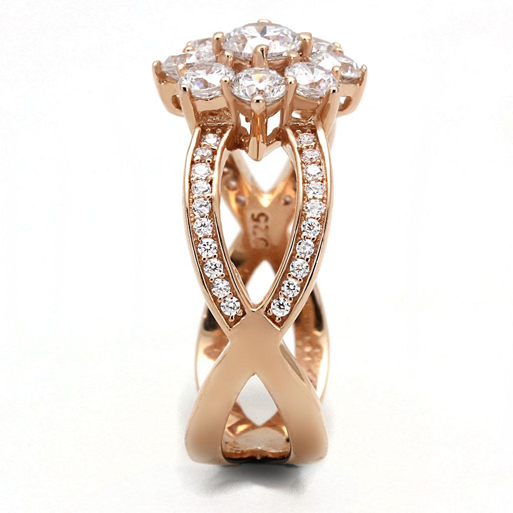 Bague Argent 925 Rose Gold avec CZ