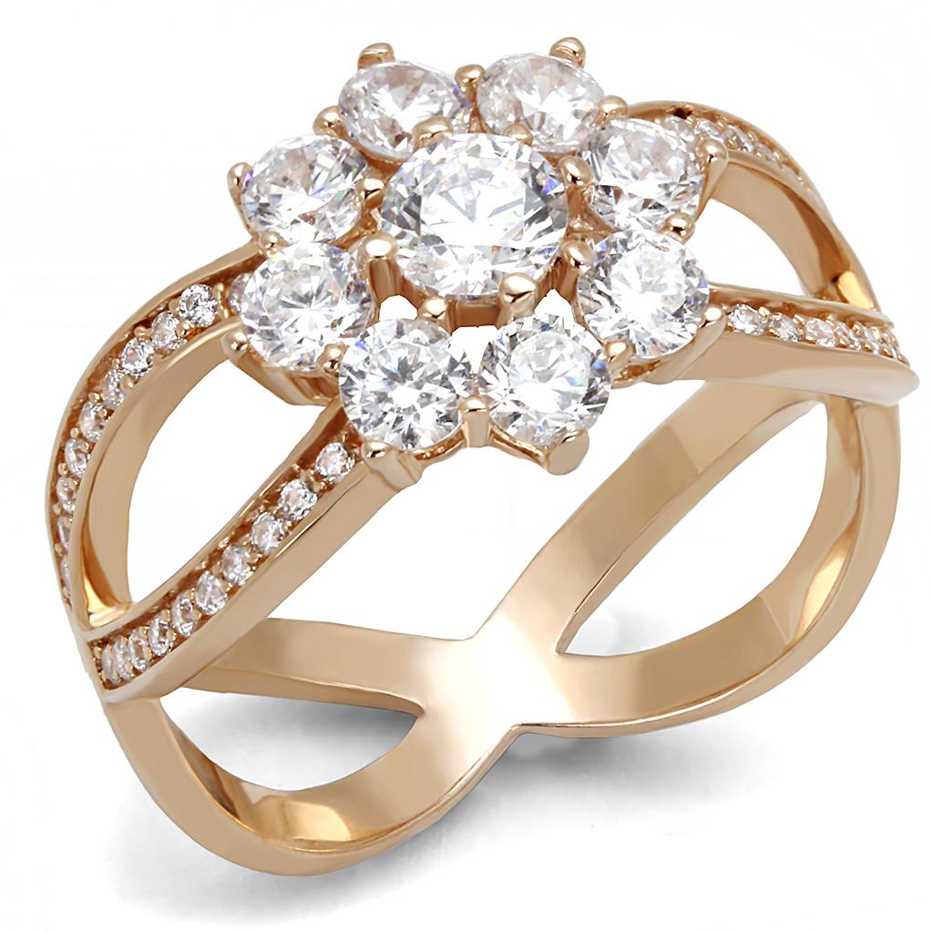 Bague Argent 925 Rose Gold avec CZ