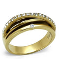 Bague Acier Inoxydable Plaqué Or